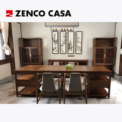 calidad  Traditional Chinese Style Furniture Solid Wood Desk Book Chairs Bookshelf and Storage Rack Set fábrica