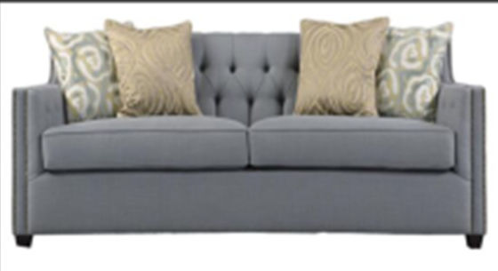 Muebles 2 Seater Gray Upholstered Sofa del pasillo del hotel de la durabilidad los 220*90*85cm