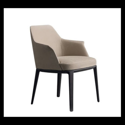 La cena tapizada beige preside la tela durable de la crema ISO9001 que cena sillas