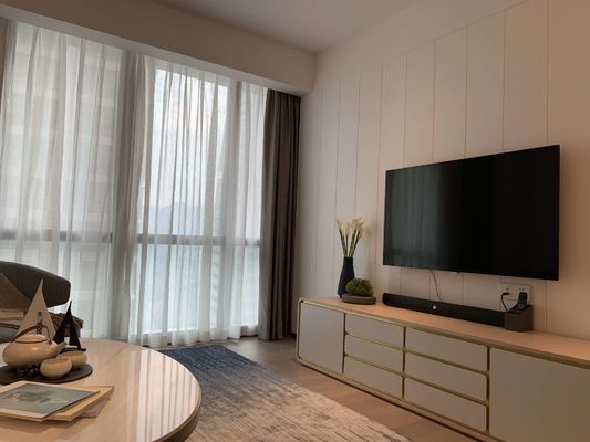 Los muebles de madera sólidos de ASCOTT fijaron los sistemas de sala de estar para el ODM de los apartamentos