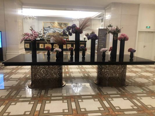 la mesa de comedor de encargo de cinco estrellas del hotel internacional del hotel fijó a Sofa Set modificado para requisitos particulares impermeable Wearproof