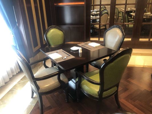 la mesa de comedor de encargo de cinco estrellas del hotel internacional del hotel fijó a Sofa Set modificado para requisitos particulares impermeable Wearproof