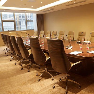 Muebles para salas de reuniones de hoteles, hechos de madera de alta calidad y materiales de cuero