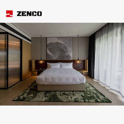 Conjunto de muebles de dormitorio de hotel de estilo moderno, conjunto de muebles de madera maciza