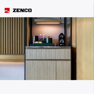 Conjunto de muebles de dormitorio de hotel de estilo moderno, conjunto de muebles de madera maciza