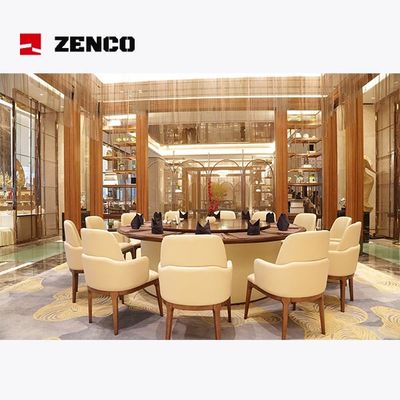Set de muebles de hoteles y restaurantes de madera de ceniza sólida con mesa de comedor eléctrica