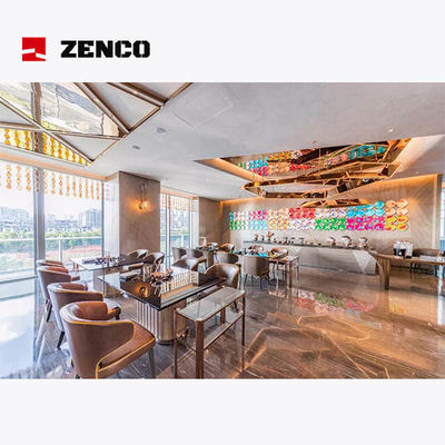 Set de muebles de hoteles y restaurantes de madera de ceniza sólida con mesa de comedor eléctrica