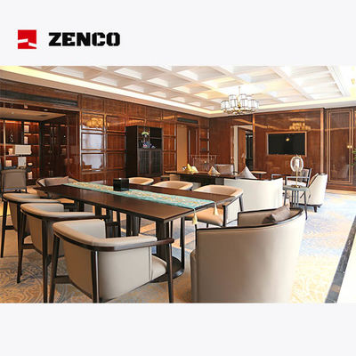 Muebles para salas de reuniones de hoteles, incluida la mesa de reuniones larga de madera maciza con 8 sillas de reunión