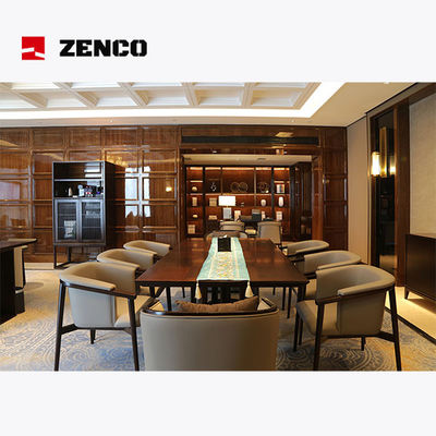 Muebles para salas de reuniones de hoteles, incluida la mesa de reuniones larga de madera maciza con 8 sillas de reunión