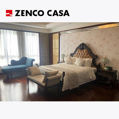 Muebles de dormitorio de hotel Conjuntos de cama de estilo europeo clásico Tamaño 2000*2000*350mm