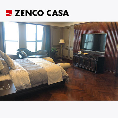 Muebles de dormitorio de hotel Conjuntos de cama de estilo europeo clásico Tamaño 2000*2000*350mm