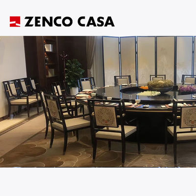 Hotel de estilo chino Sala de banquetes mesa de comedor eléctrica y sillas para el restaurante del hotel