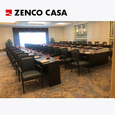 Muebles de la sala de reuniones del hotel conjunto negro mesa de conferencias y sillas mezclar y combinar