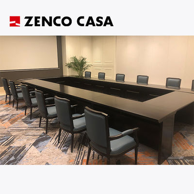 Muebles de la sala de reuniones del hotel conjunto negro mesa de conferencias y sillas mezclar y combinar