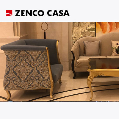 Set de muebles del vestíbulo del hotel Sofá y mesa de café de estilo europeo