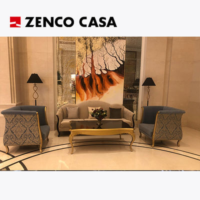 Set de muebles del vestíbulo del hotel Sofá y mesa de café de estilo europeo