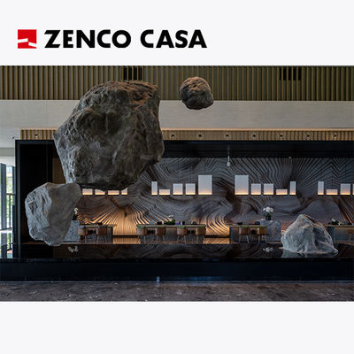 Muebles del vestíbulo del hotel Mesas fijas y sillas de madera