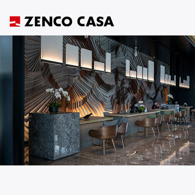 Muebles del vestíbulo del hotel Mesas fijas y sillas de madera