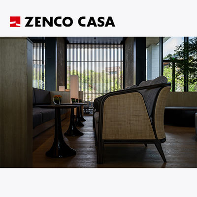 Muebles de hotel de ocio fijo para varias personas Sofá de rattan Elements Silla de salón de estilo moderno Mesa de café