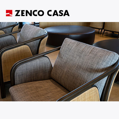 Muebles de hotel de ocio fijo para varias personas Sofá de rattan Elements Silla de salón de estilo moderno Mesa de café