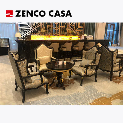 Lobby del hotel Mesa de café y silla de salón de estilo europeo Tamaño 815*760*1000mm