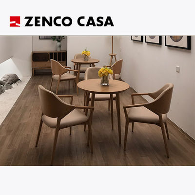 Muebles de madera maciza de estilo moderno con mesa de café y silla de estar