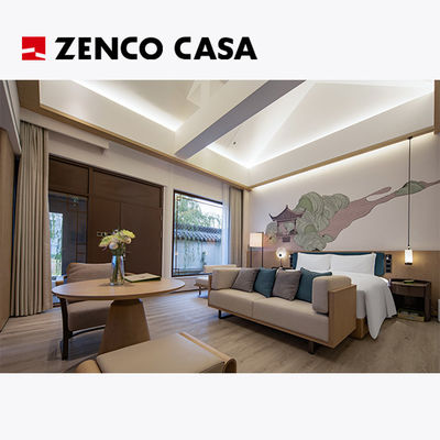 Muebles de dormitorio de hotel de estilo moderno, incluyendo cama y otros artículos individuales