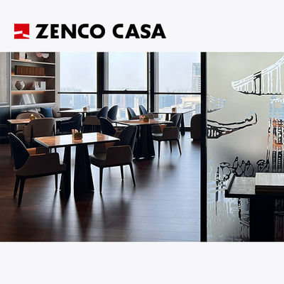 Muebles de hoteles y restaurantes de lujo, incluidas mesas cuadradas de madera maciza y sillas de cuero