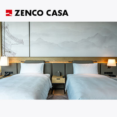 Muebles para dormitorios de hoteles de lujo, incluidas camas dobles y mesas de cama