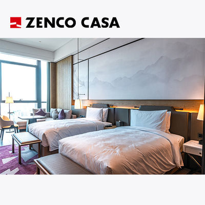 Muebles para dormitorios de hoteles de lujo, incluidas camas dobles y mesas de cama