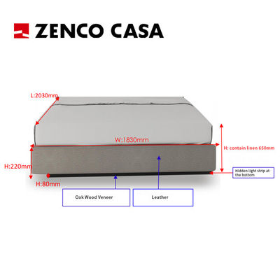 Muebles de dormitorio de hotel Conjuntos personalizados para personas de negocios con caja de camas 1830*2030*300mm