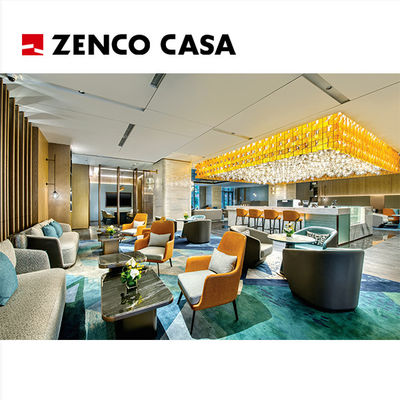Proyecto de personalización del conjunto de muebles del vestíbulo del hotel de cinco estrellas, incluido un sofá doble y una mesa de café combinada